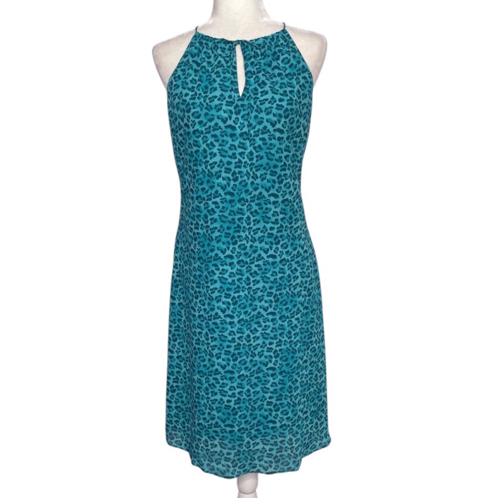90s Express Teal Keyhole Front Dress